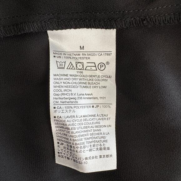 BANANA REPUBLIC Pleated Georgette Blouse Womans Size M Black NWT - Picture 10 of 10